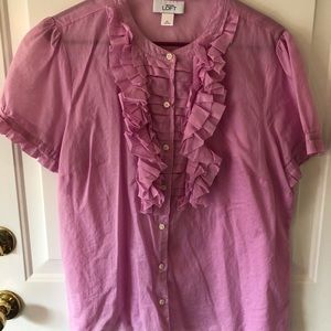 Beautiful Pink ruffle blouse!